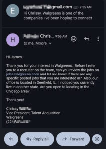 I get responses from hiring managers on a daily basis with Frontrunners AI hiring manager outreach