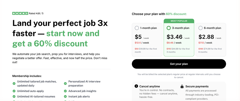 BetterApply USD Pricing Plans